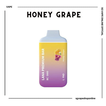 lana-premium-bar-5800-puff-honey-grape-disposable-vape-shop-singapore